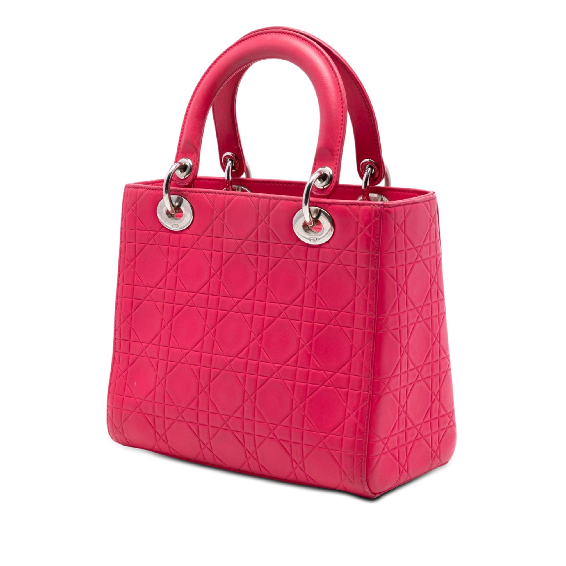 Dior Medium Ultra Matte Calfskin Cannage Embossed Lady Dior