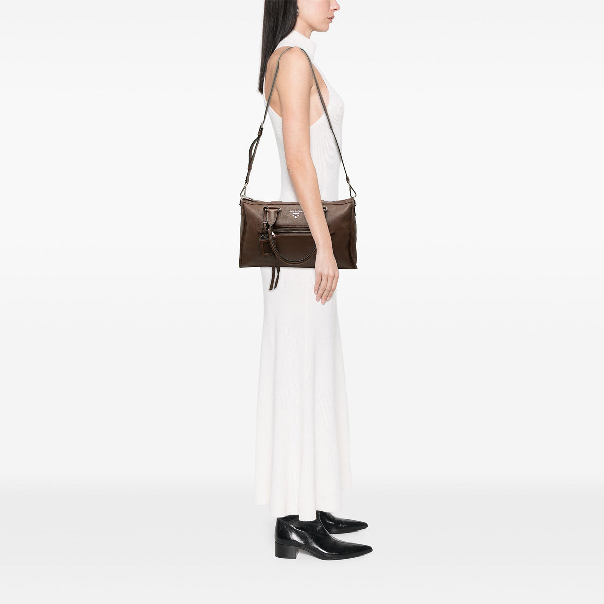 Prada Vitello Phenix Zip Top Satchel