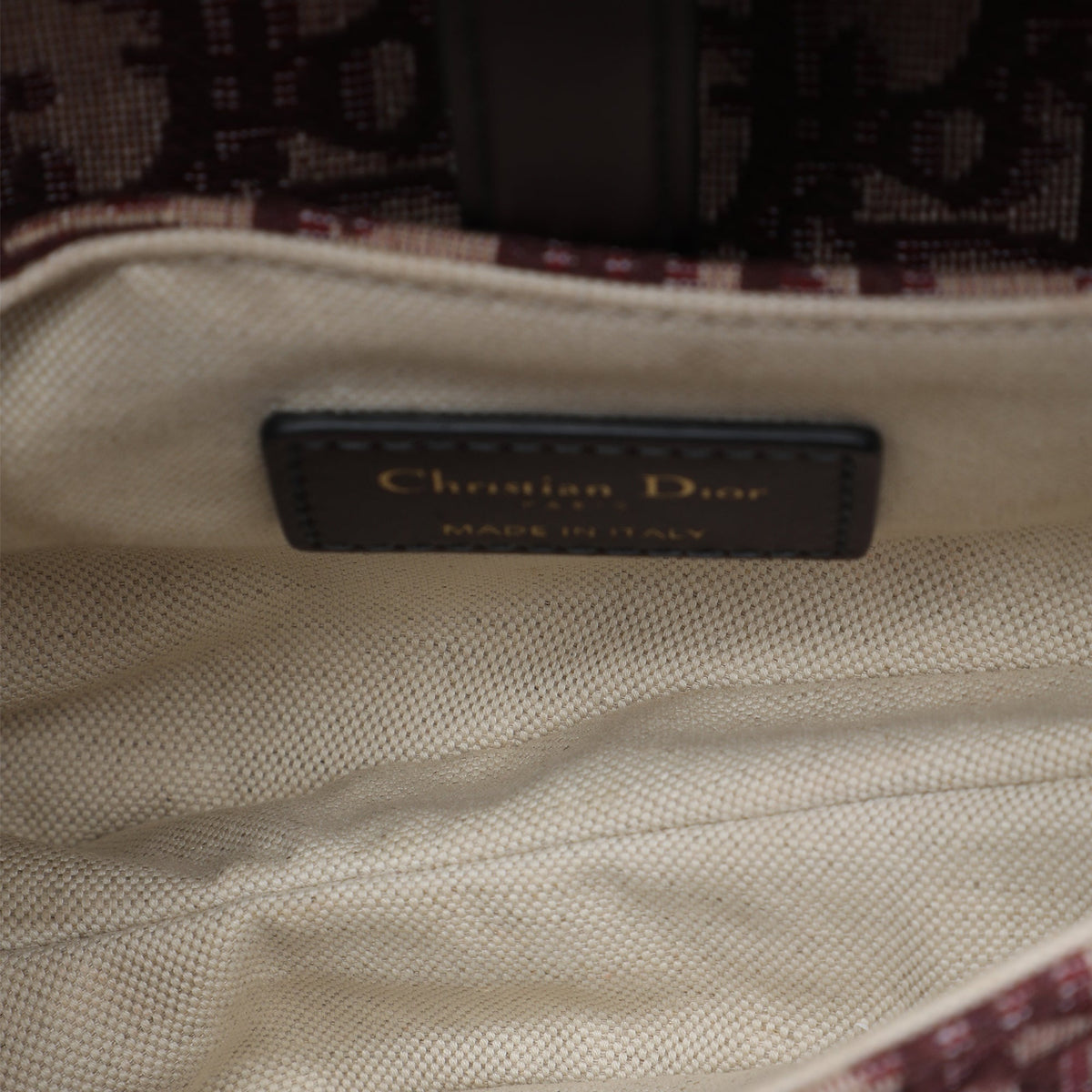 Dior Mini Oblique Canvas Saddle Bag