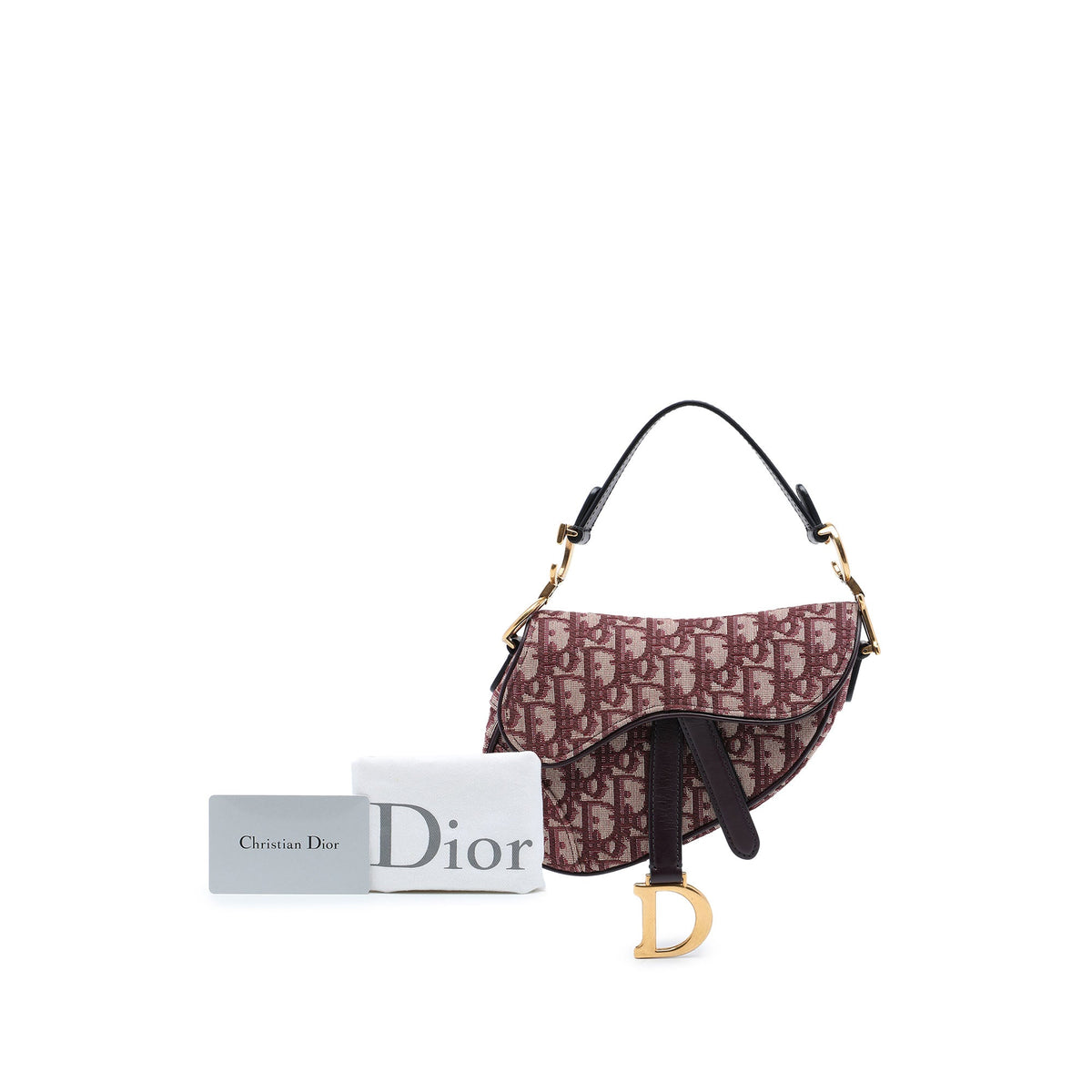 Dior Mini Oblique Canvas Saddle Bag