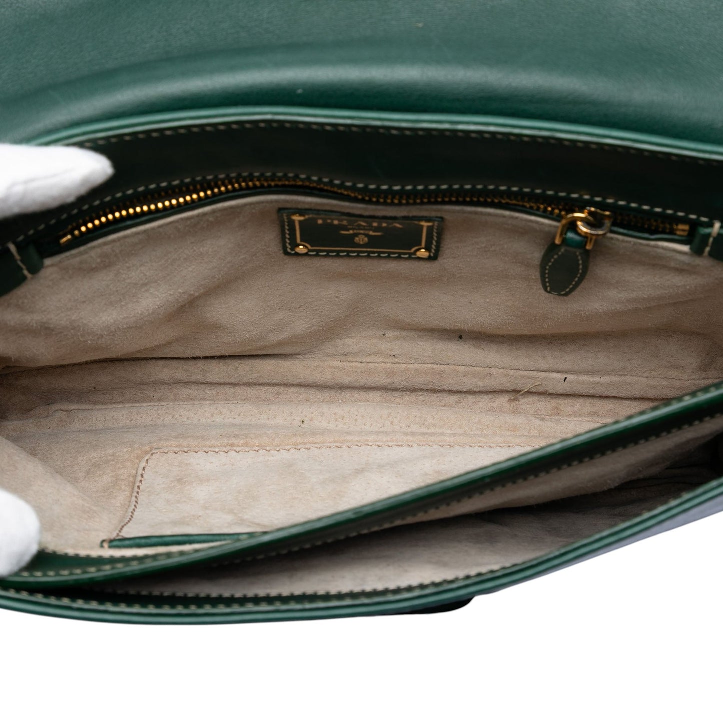 Prada City Calf Push Lock Flap Crossbody