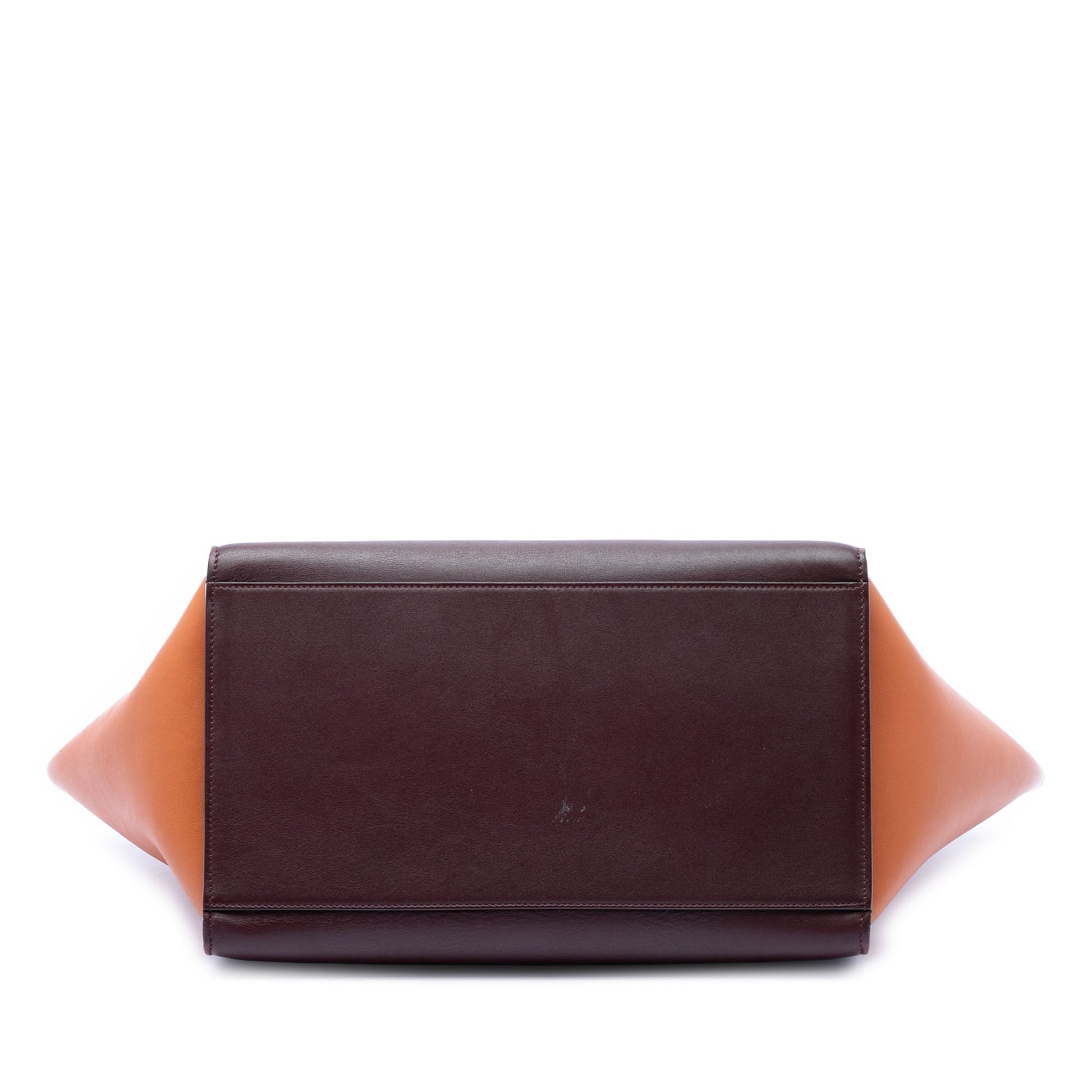 Celine Medium Tricolor Leather Trapeze Satchel