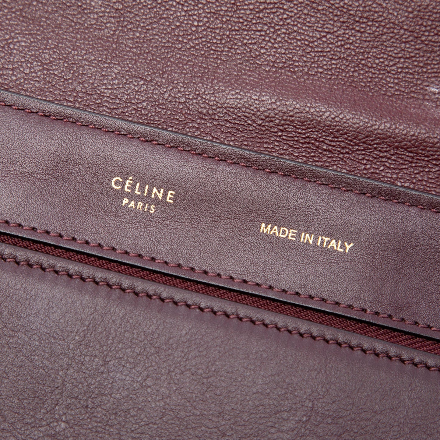 Celine Medium Tricolor Leather Trapeze Satchel