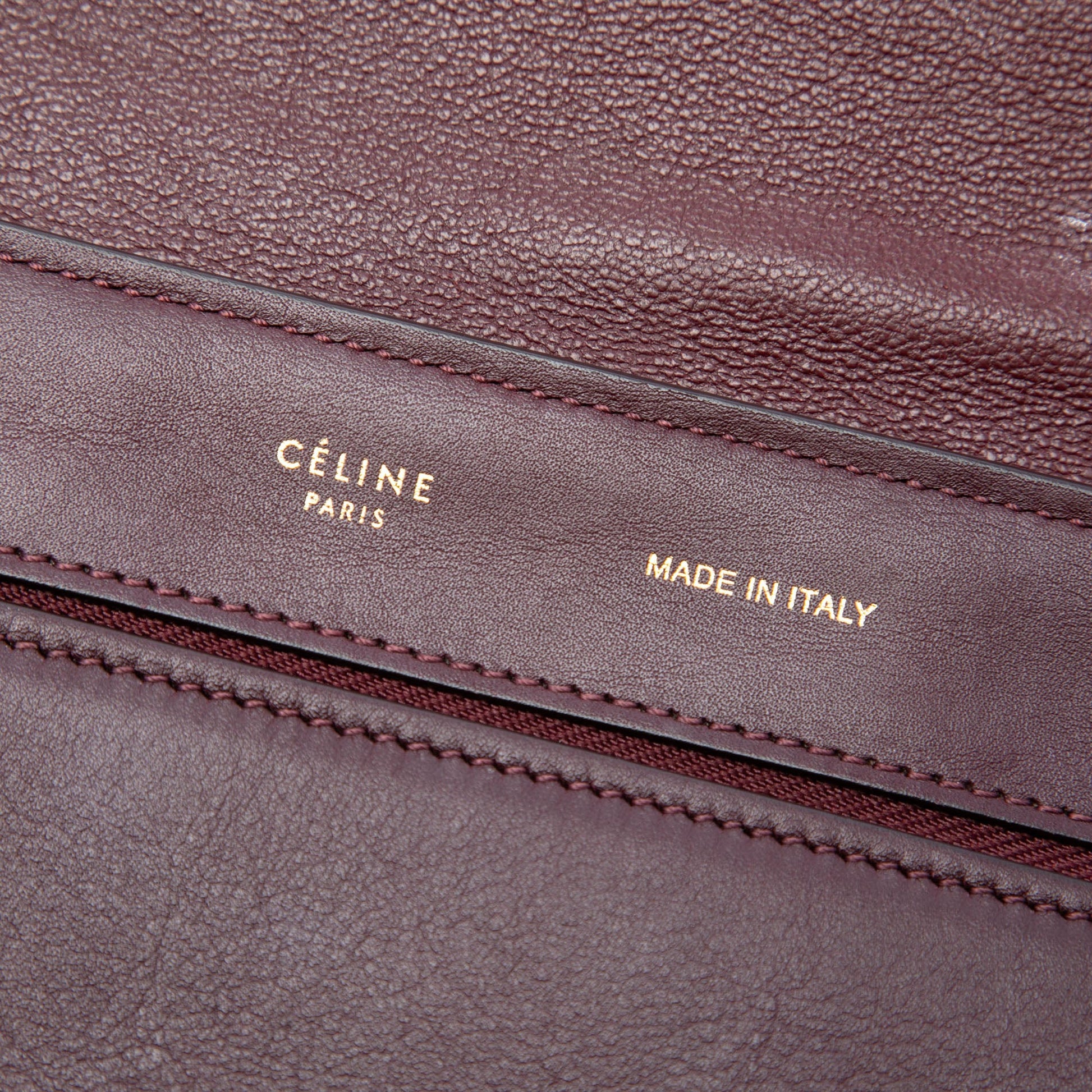 Celine Medium Tricolor Leather Trapeze Satchel