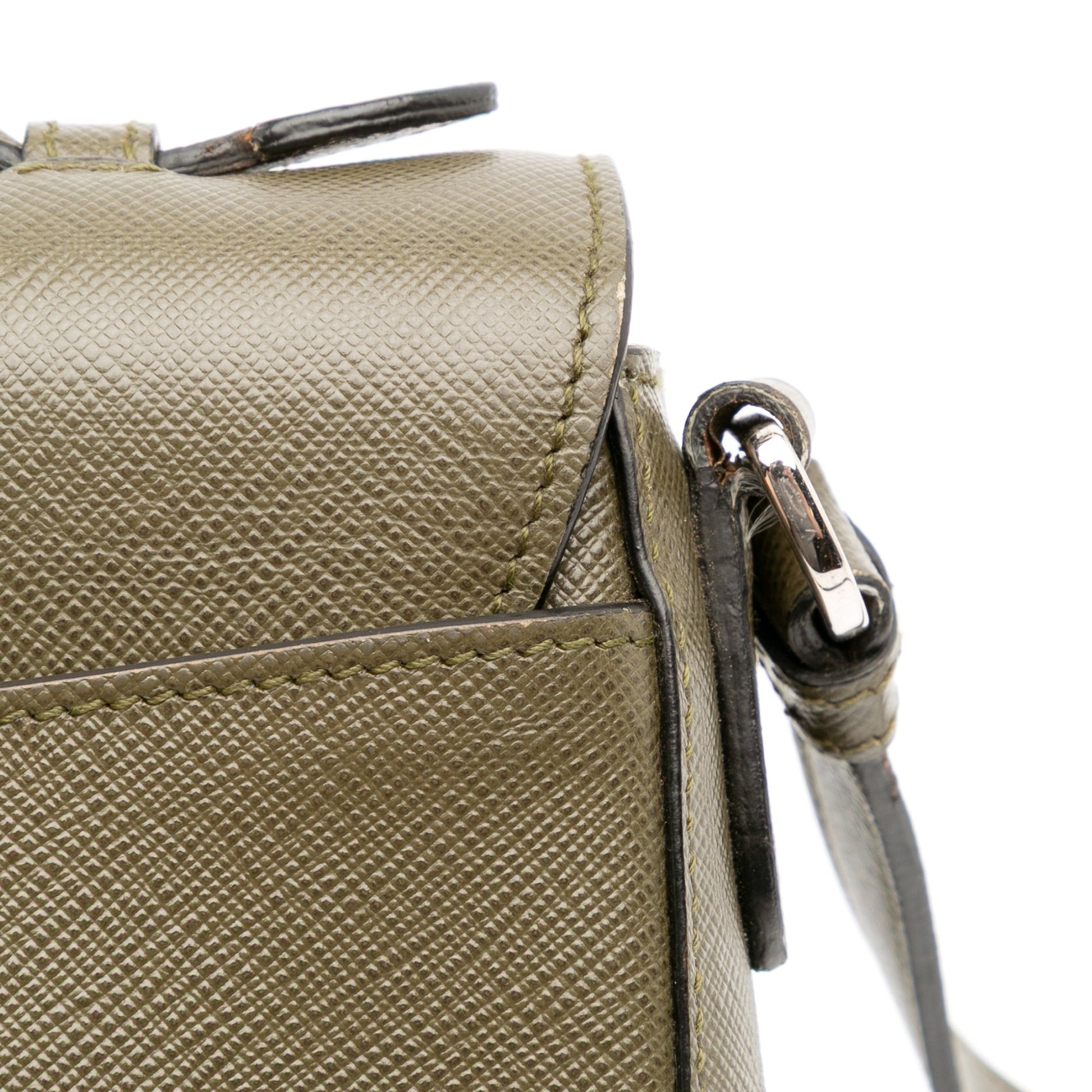 Prada Small Saffiano Lux Sound Satchel