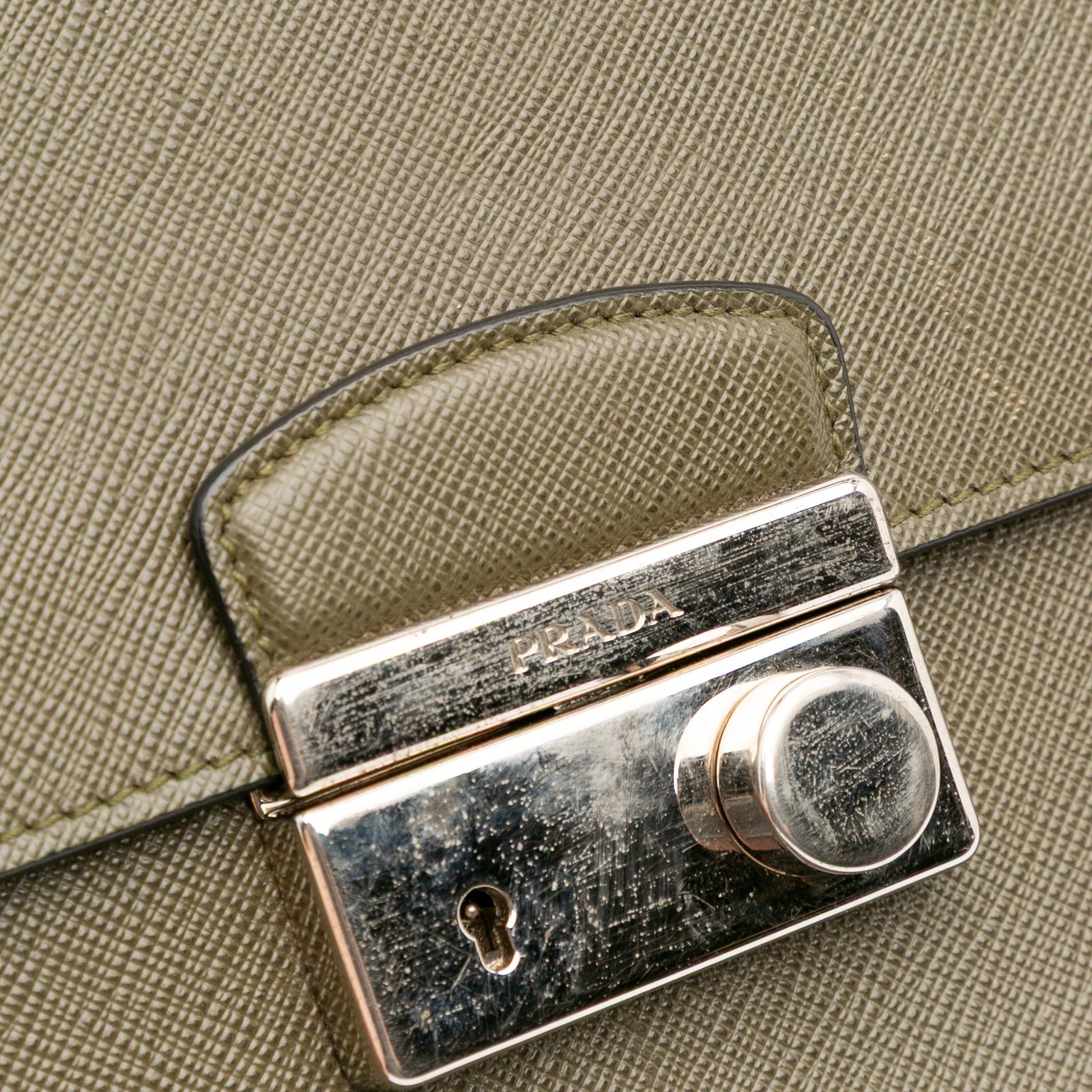 Prada Small Saffiano Lux Sound Satchel