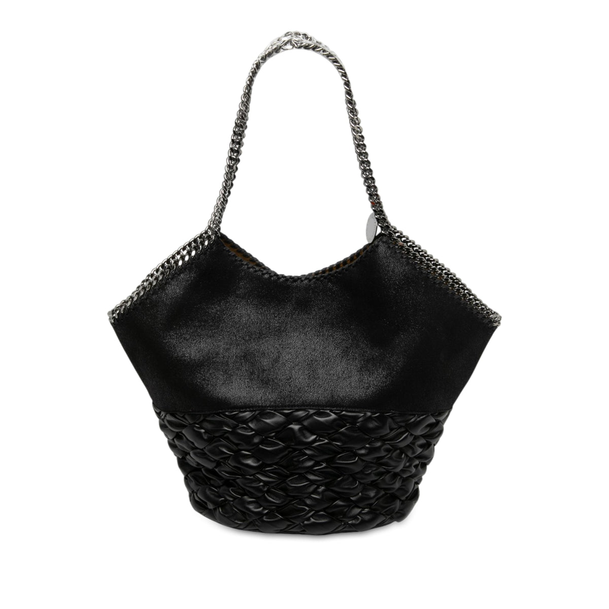 Stella McCartney Large Shaggy Deer Falabella Tote — Black