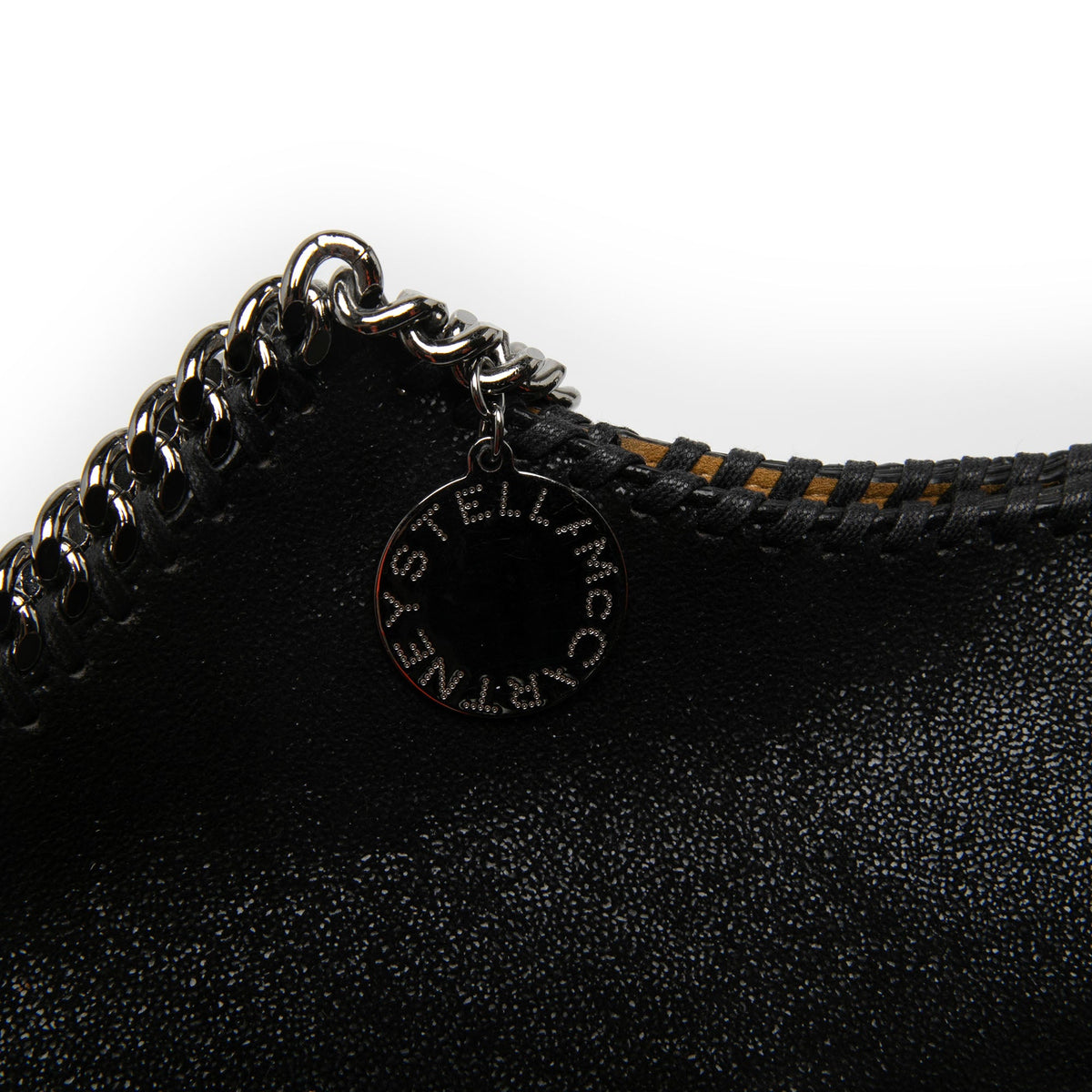 Stella McCartney Large Shaggy Deer Falabella Tote — Black