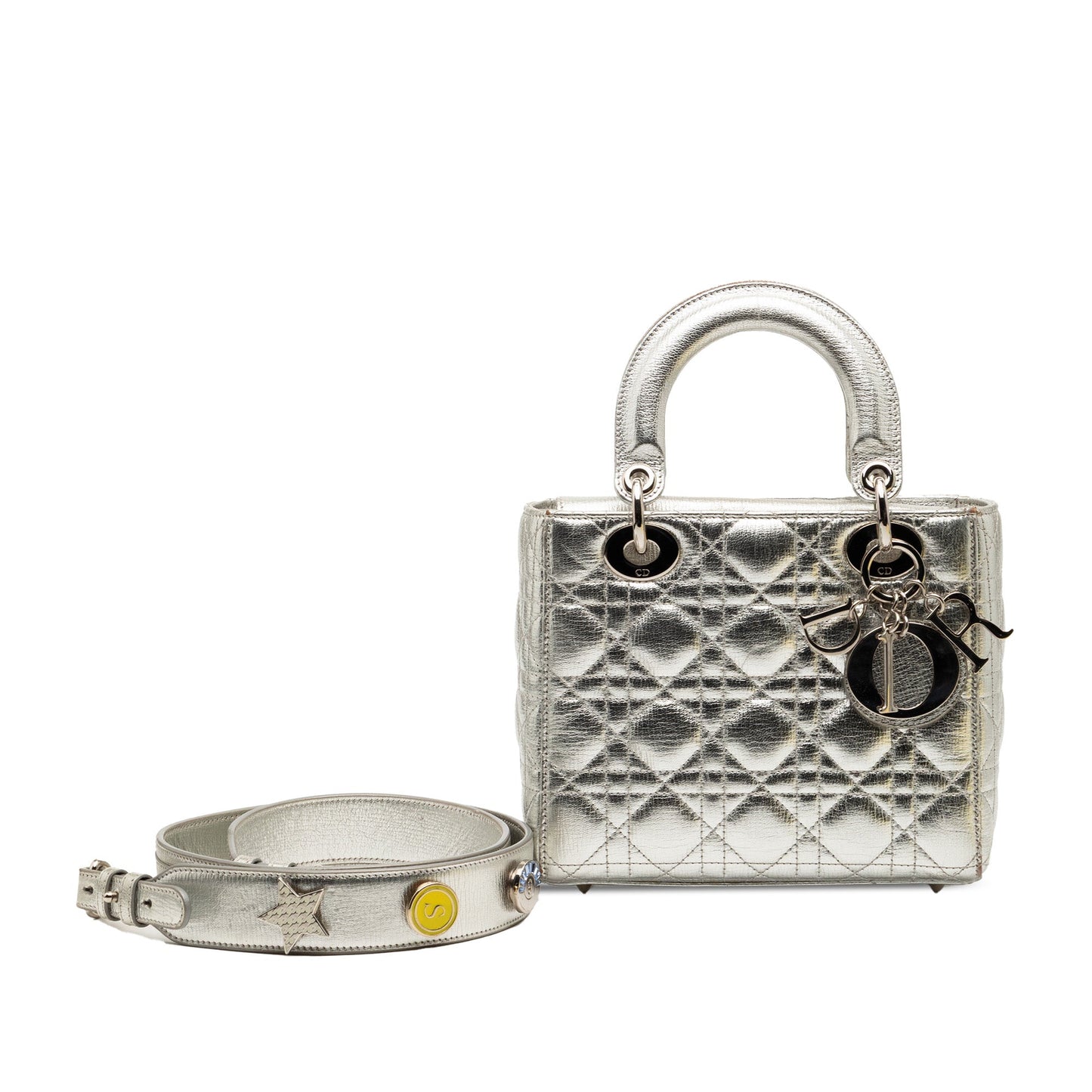 Dior Small Metallic Grained Calfskin Cannage My ABCDior Lady Dior