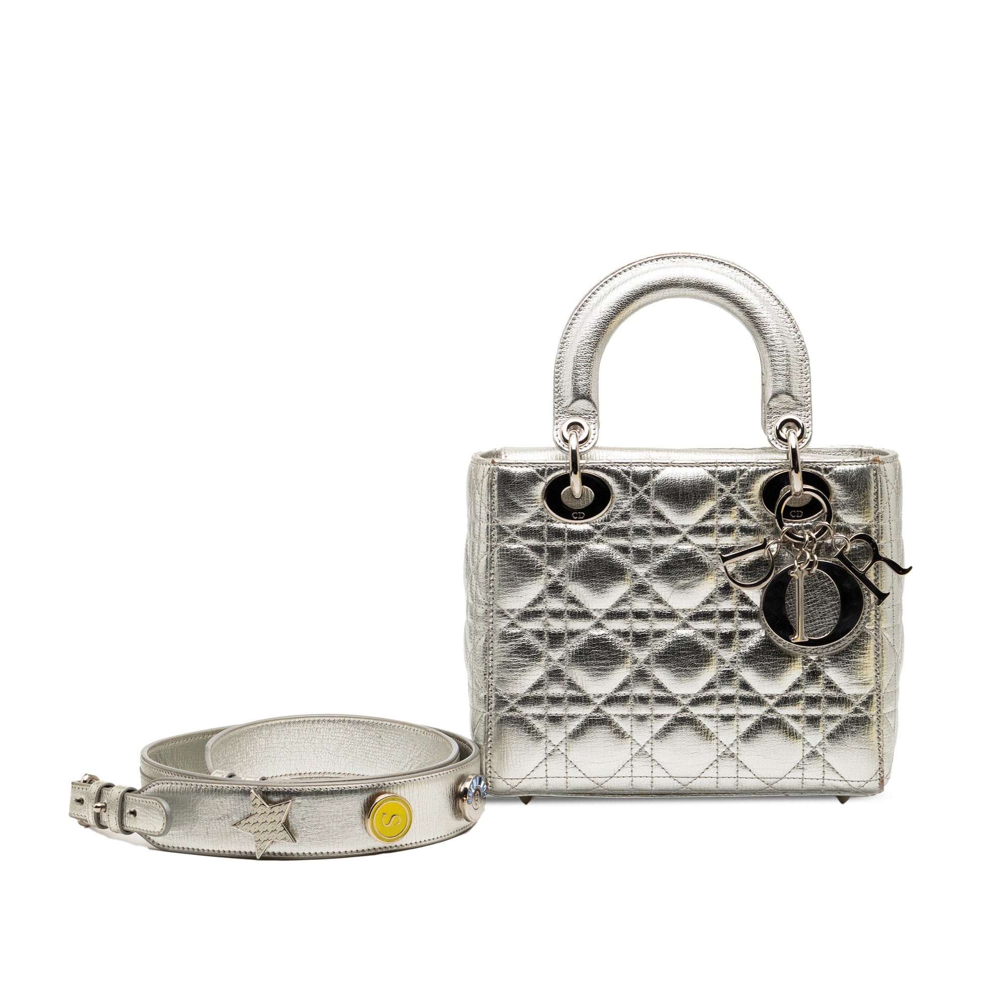 Dior Small Metallic Grained Calfskin Cannage My ABCDior Lady Dior