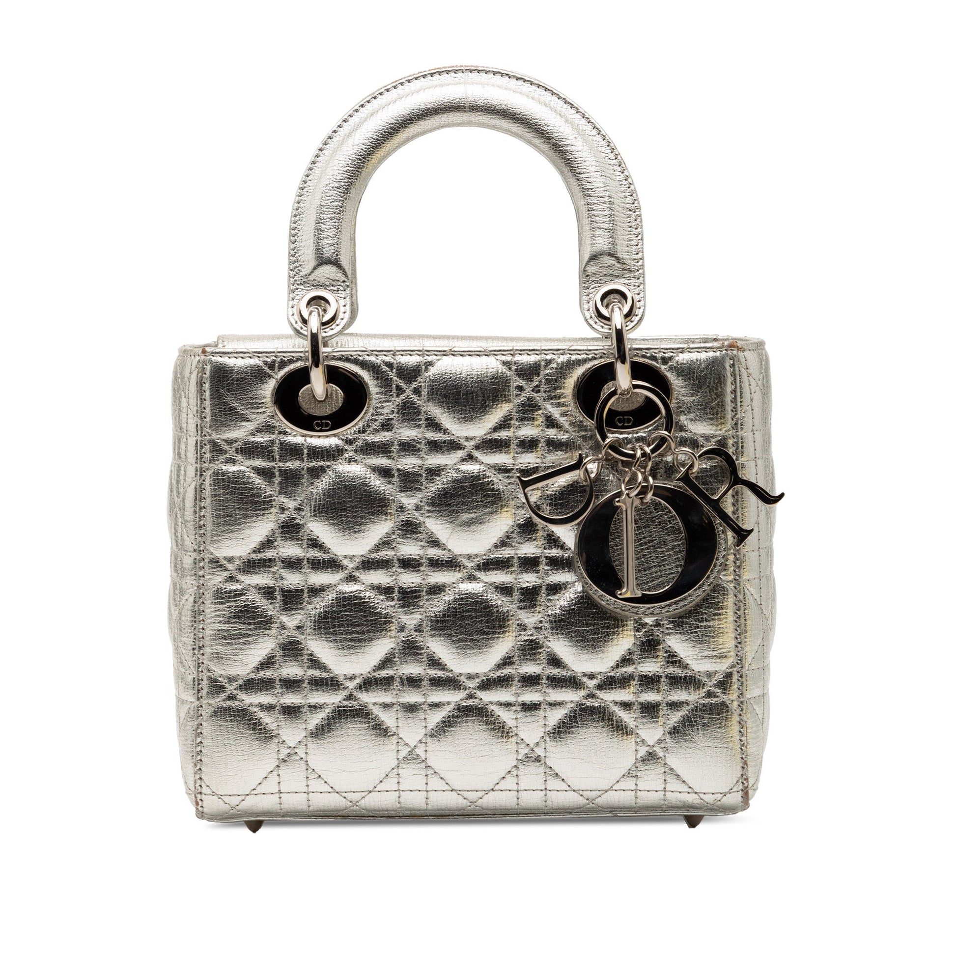 Dior Small Metallic Grained Calfskin Cannage My ABCDior Lady Dior