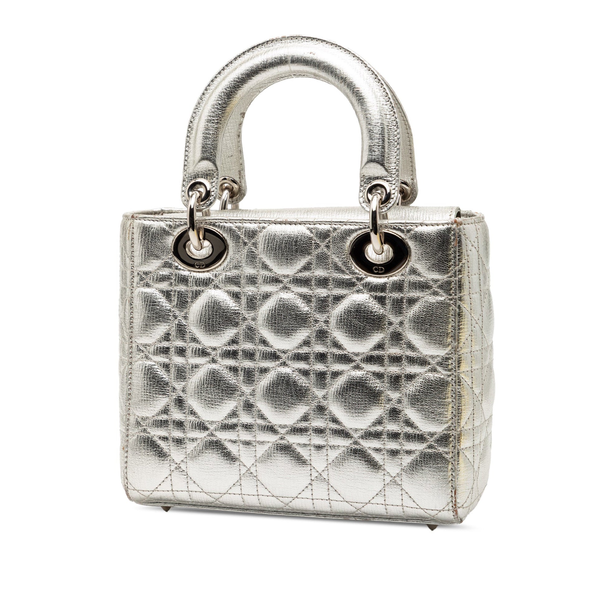 Dior Small Metallic Grained Calfskin Cannage My ABCDior Lady Dior