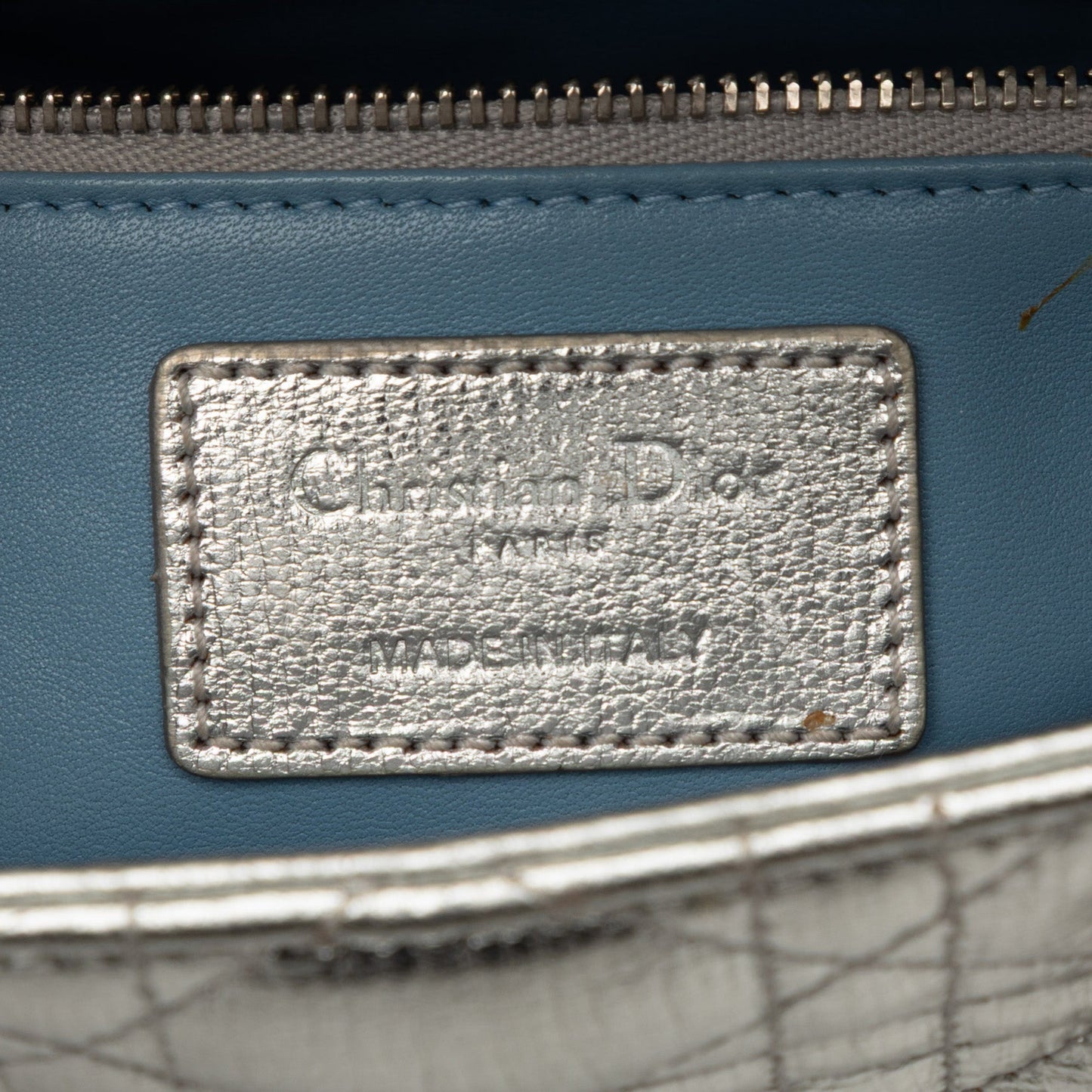 Dior Small Metallic Grained Calfskin Cannage My ABCDior Lady Dior