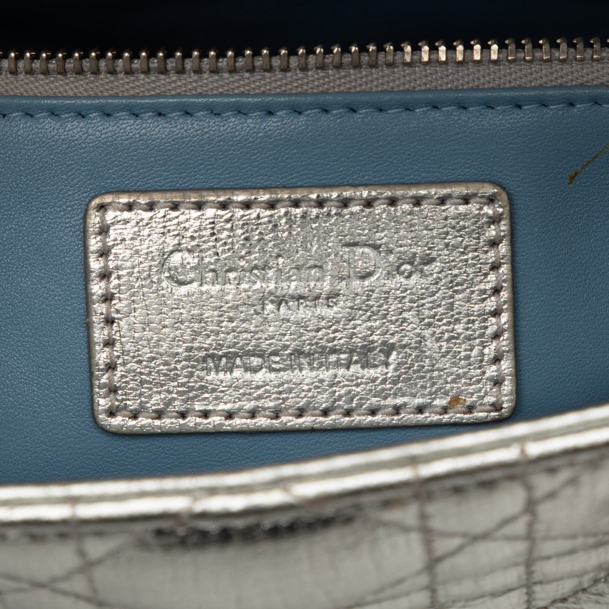 Dior Small Metallic Grained Calfskin Cannage My ABCDior Lady Dior