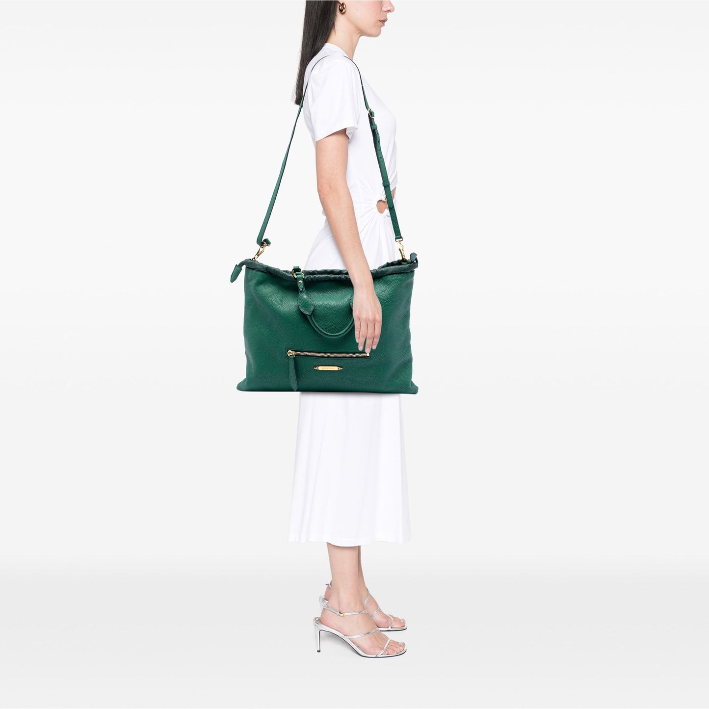 Burberry Leather Big Crush Convertible Tote