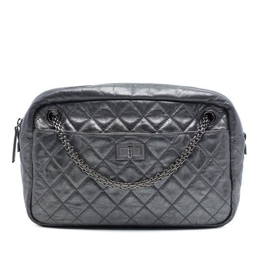 Chanel Medium Metallic Quilted Calfskin Reissue 2.55 Camera Bag