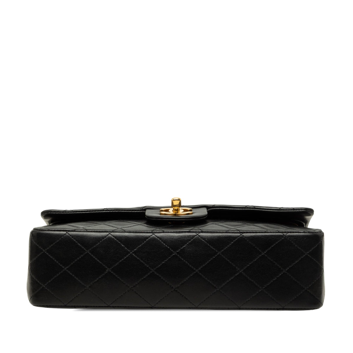 Chanel Medium Classic Lambskin Double Flap — Black