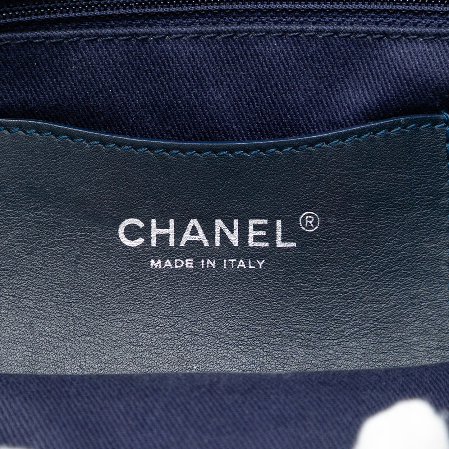 Chanel Medium Embroidered Denim Camellia Flap