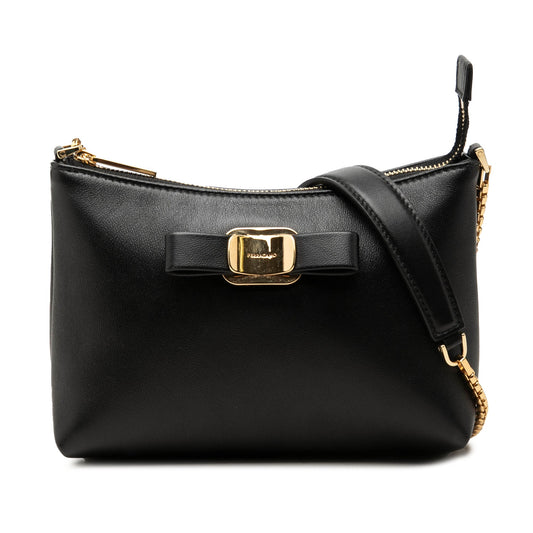 Ferragamo Mini Leather Vara Bow Chain Crossbody