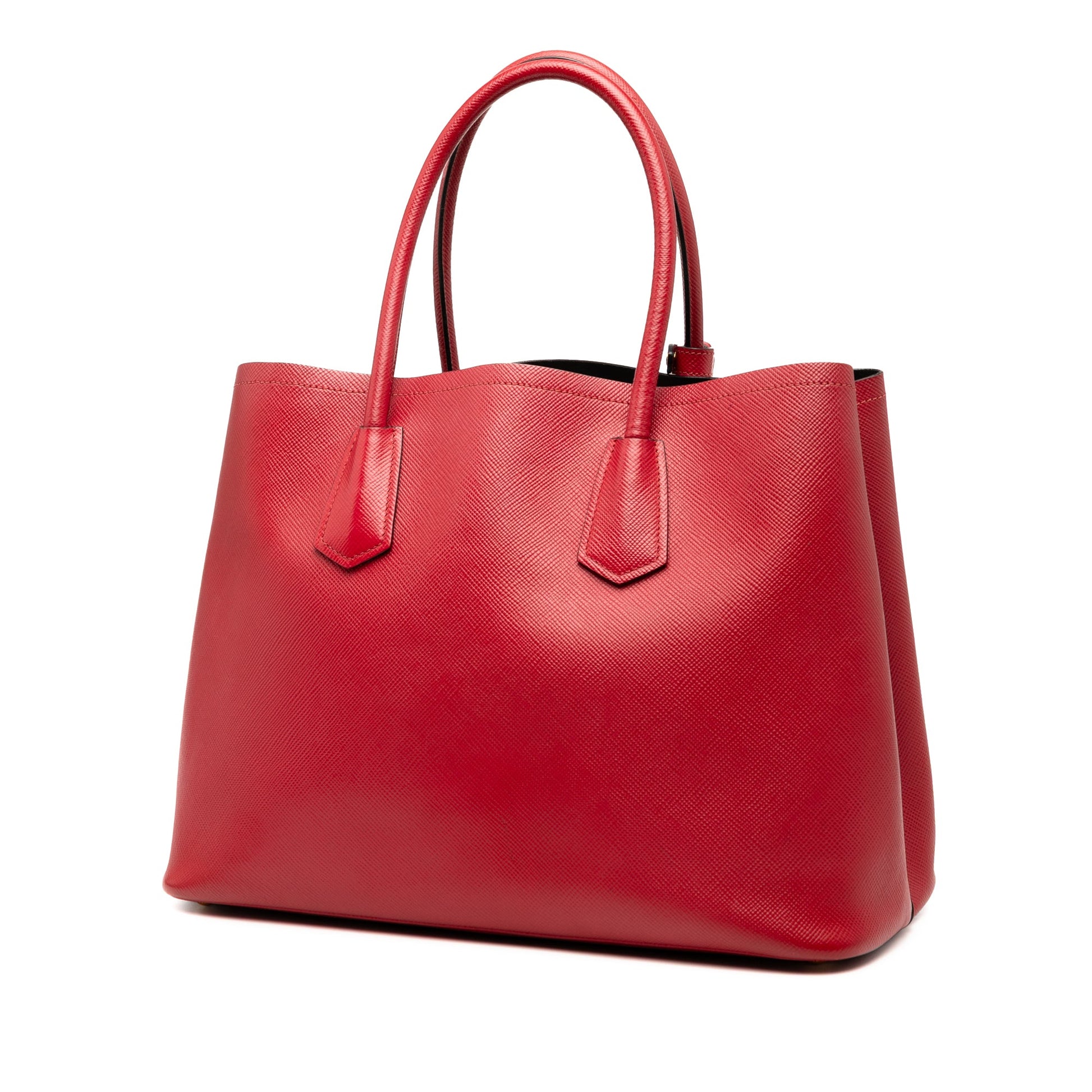 Prada Large Saffiano Cuir Double Satchel