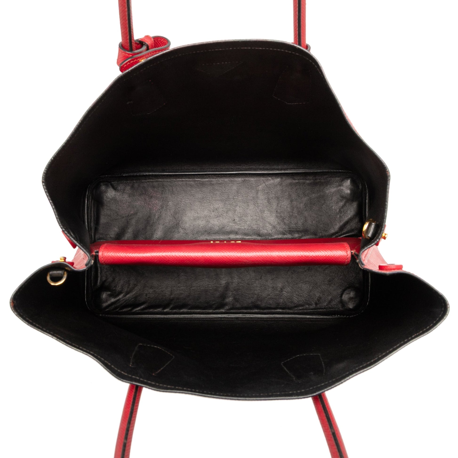 Prada Large Saffiano Cuir Double Satchel
