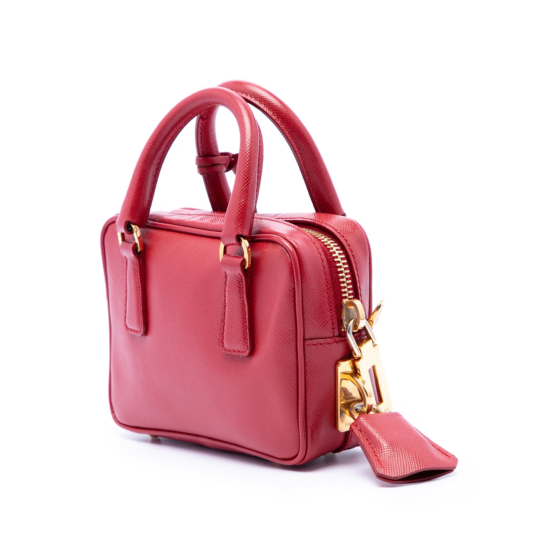 Prada Mini Saffiano Lux Bauletto Bag