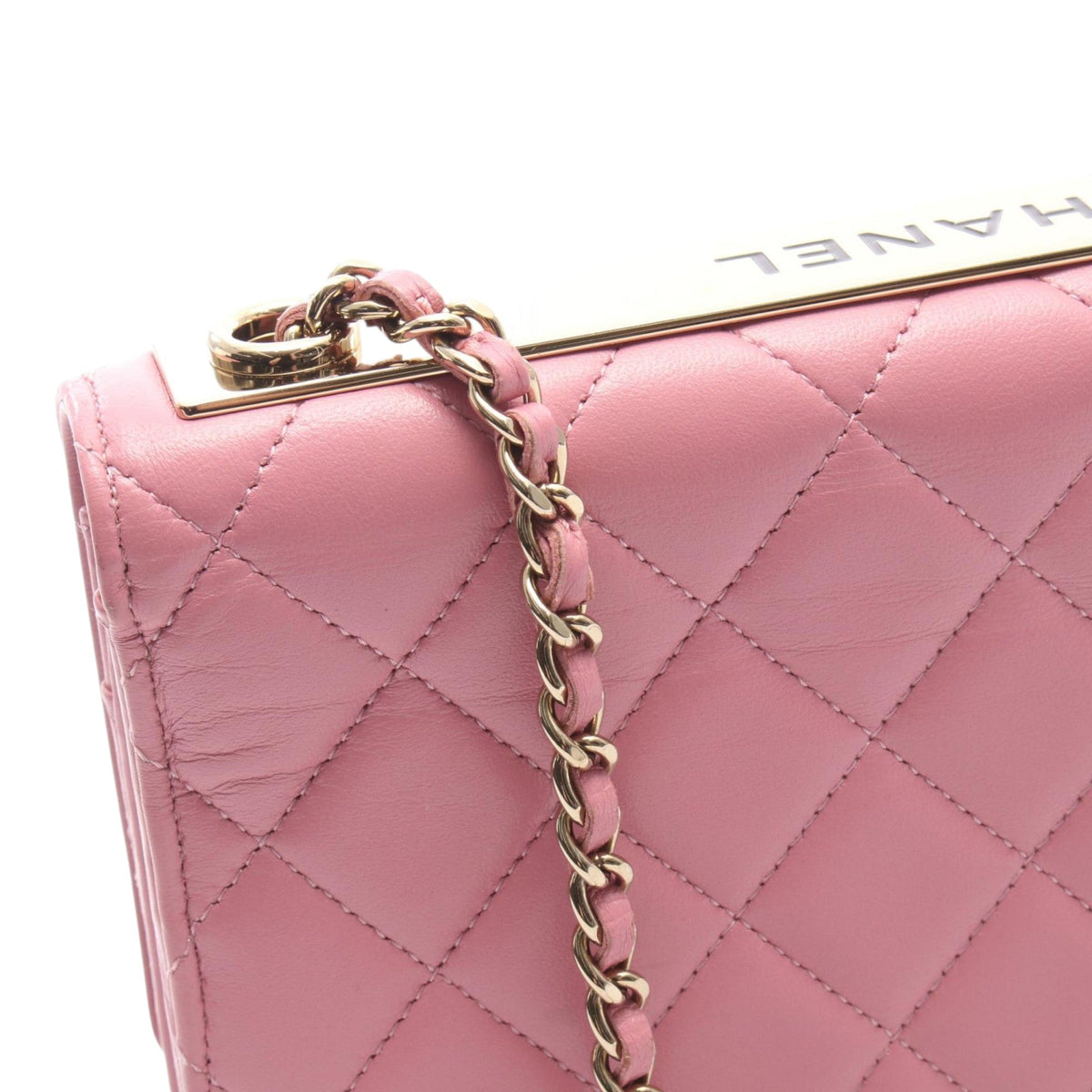 Chanel Lambskin Trendy CC Wallet On Chain