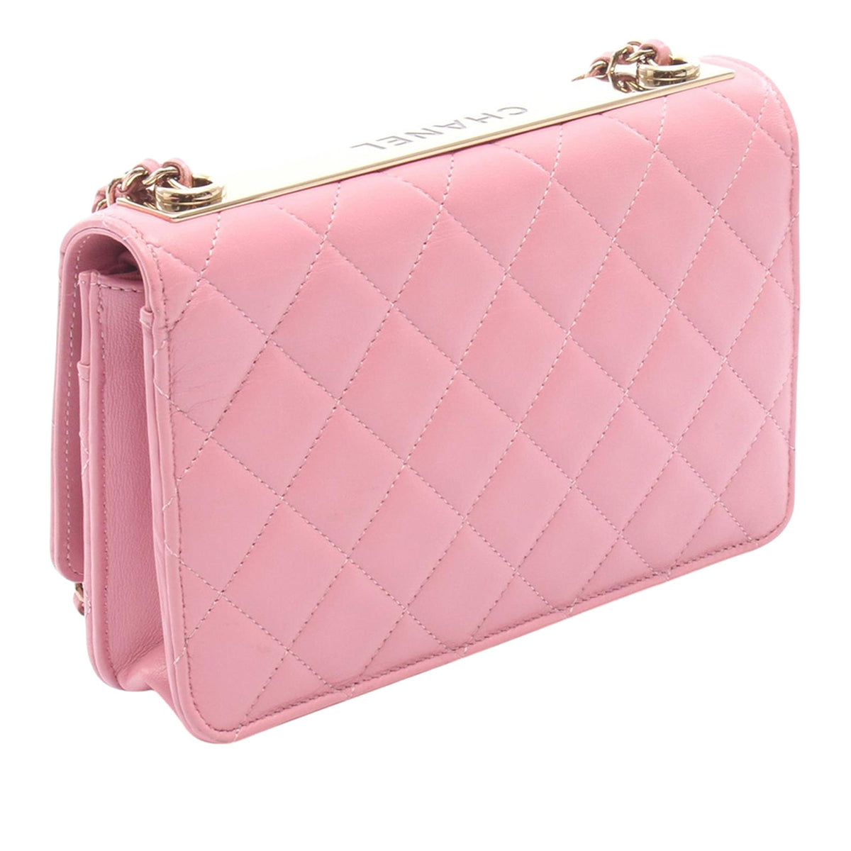 Chanel Lambskin Trendy CC Wallet On Chain