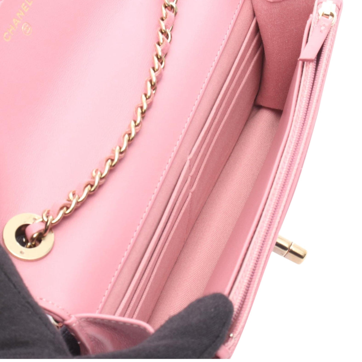 Chanel Lambskin Trendy CC Wallet On Chain