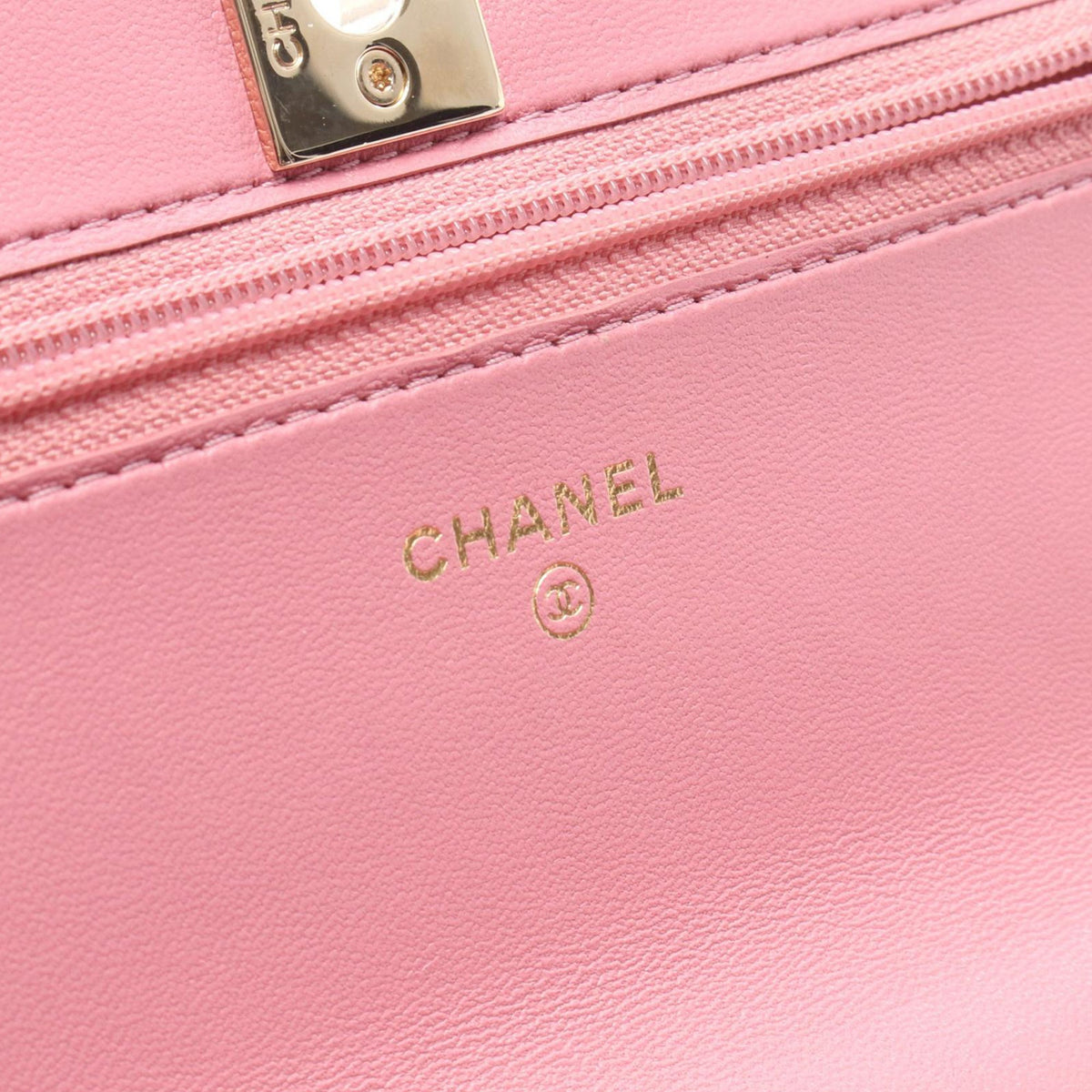Chanel Lambskin Trendy CC Wallet On Chain