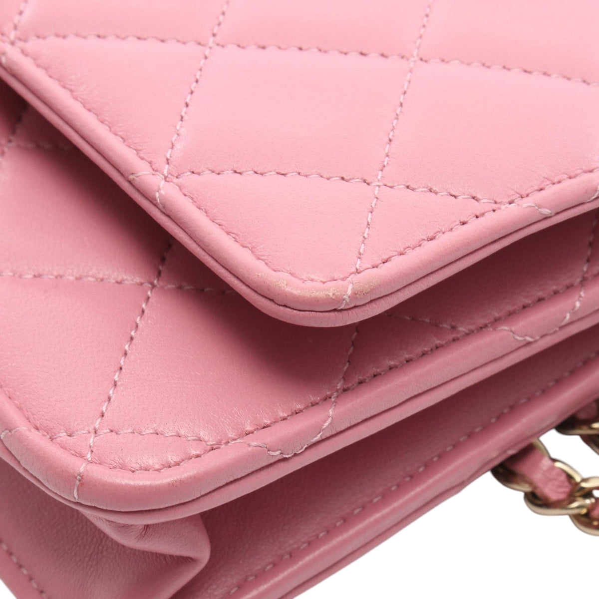 Chanel Lambskin Trendy CC Wallet On Chain