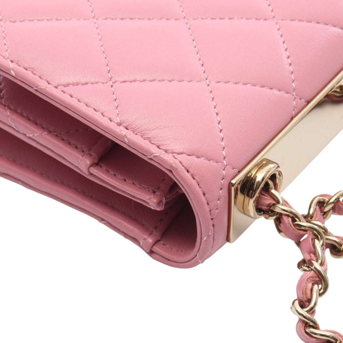 Chanel Lambskin Trendy CC Wallet On Chain