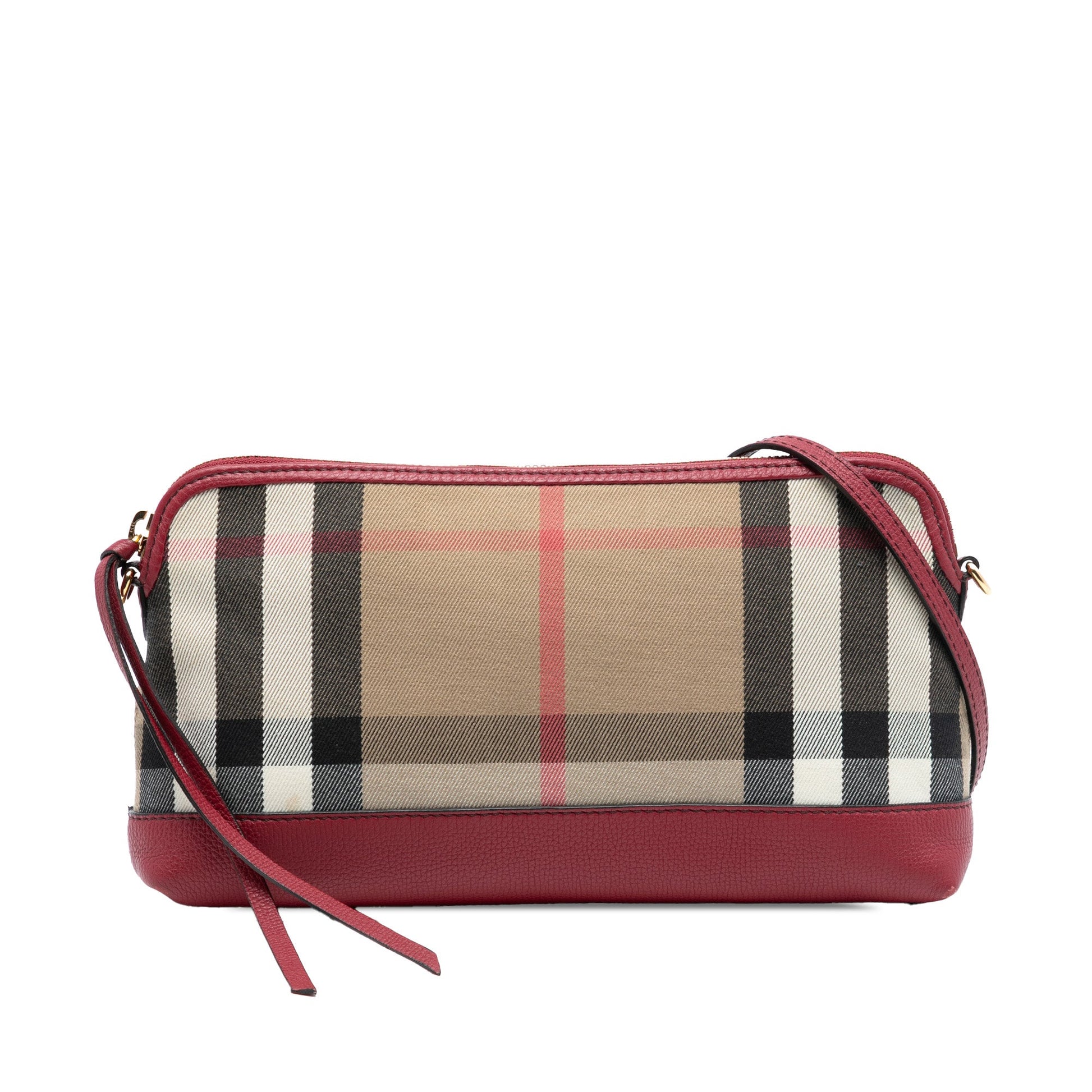 Burberry House Check Canvas Derby Abingdon Convertible Clutch