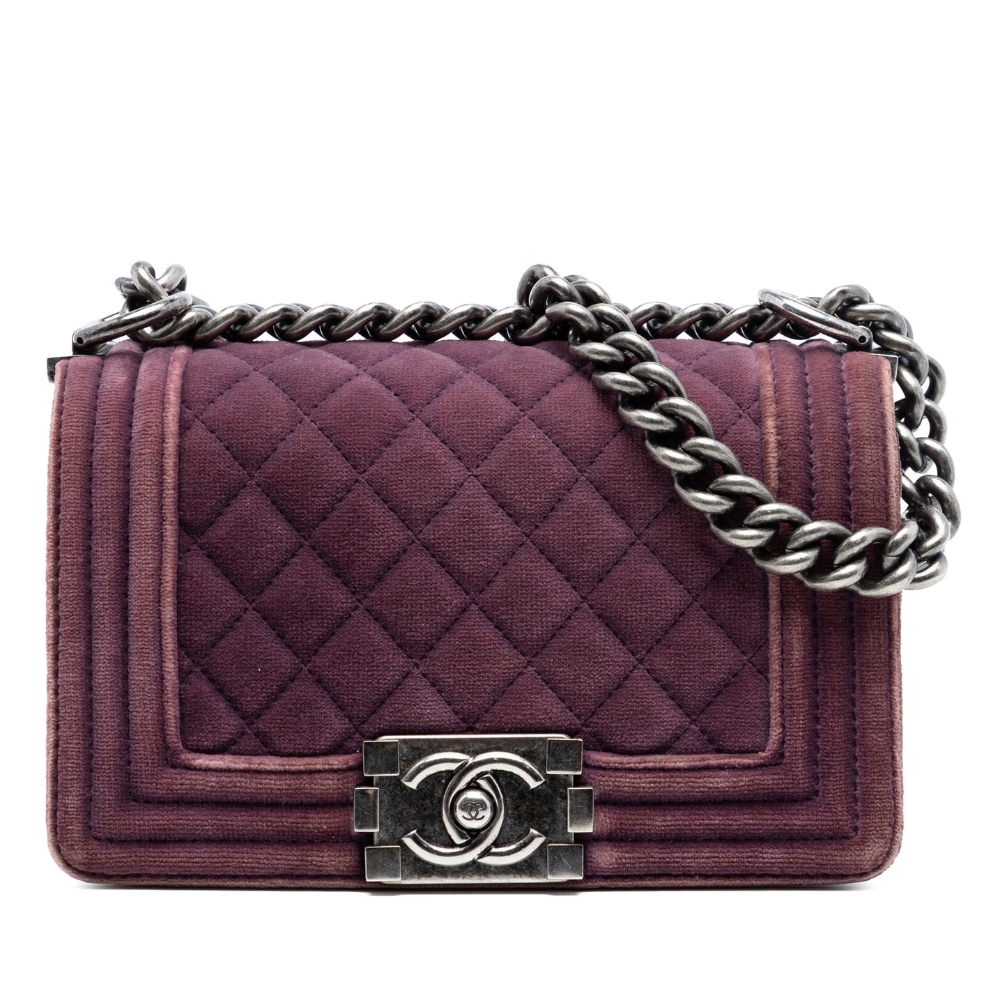 Small Quilted Velvet Boy Flap