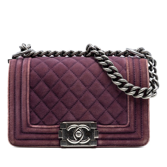 Small Quilted Velvet Boy Flap