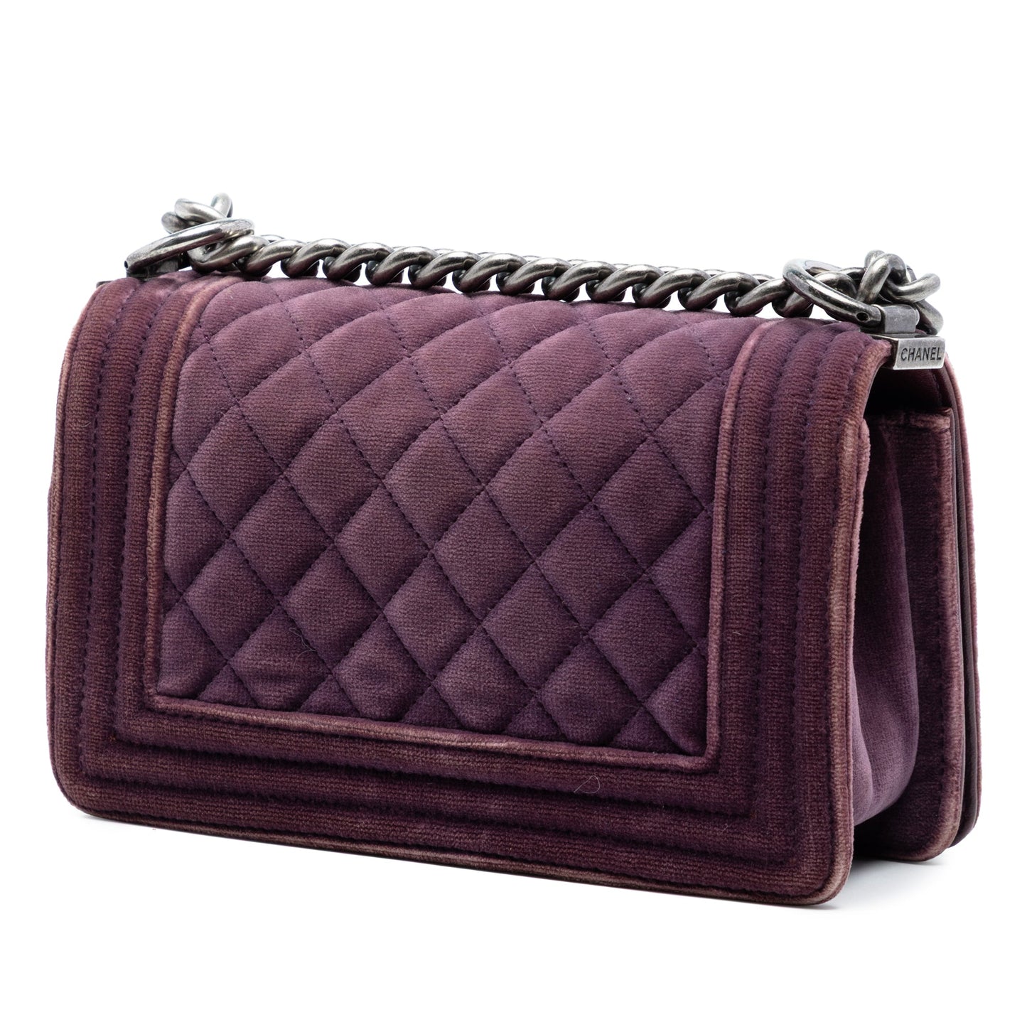Small Quilted Velvet Boy Flap