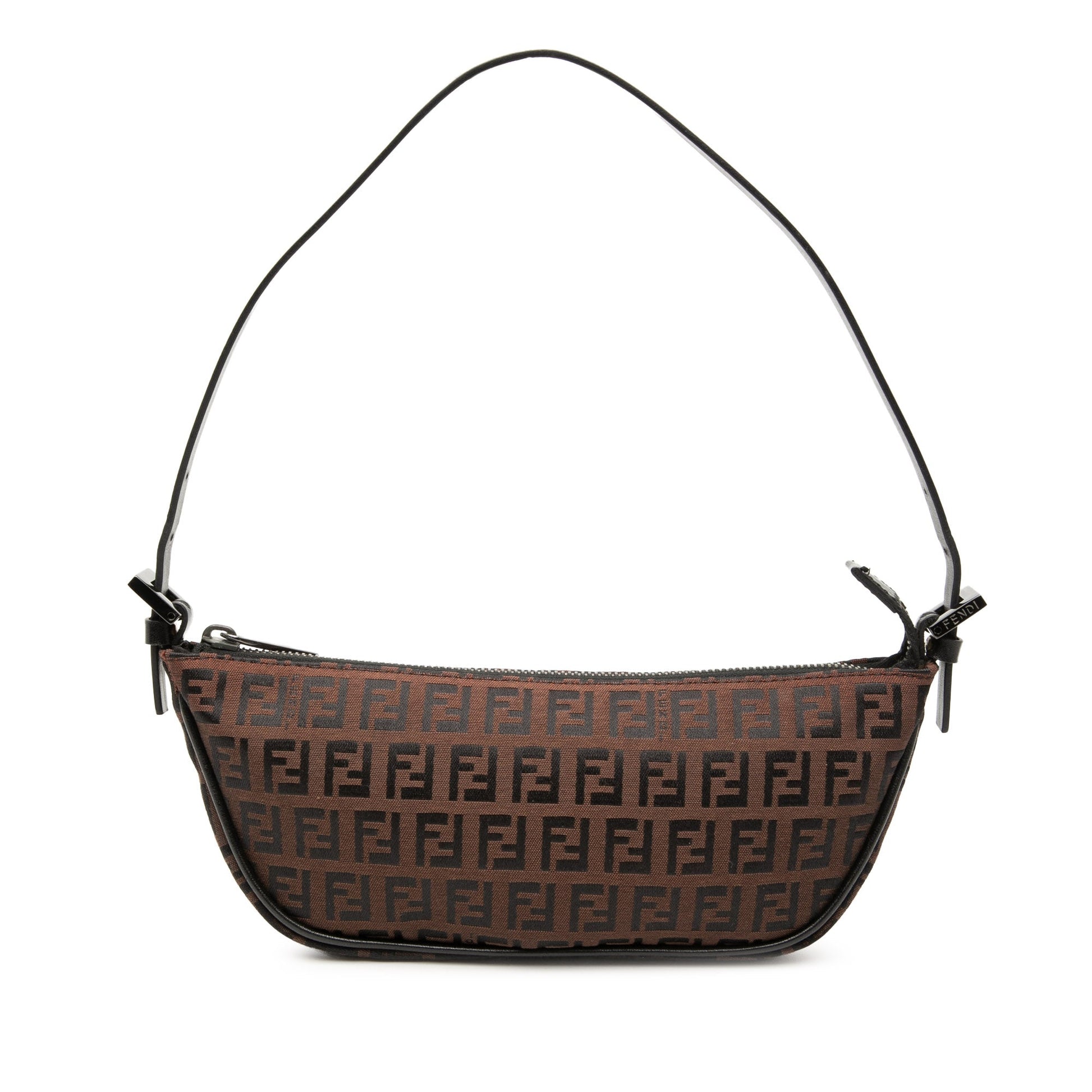 Fendi Mini Zucchino Canvas Shoulder Bag