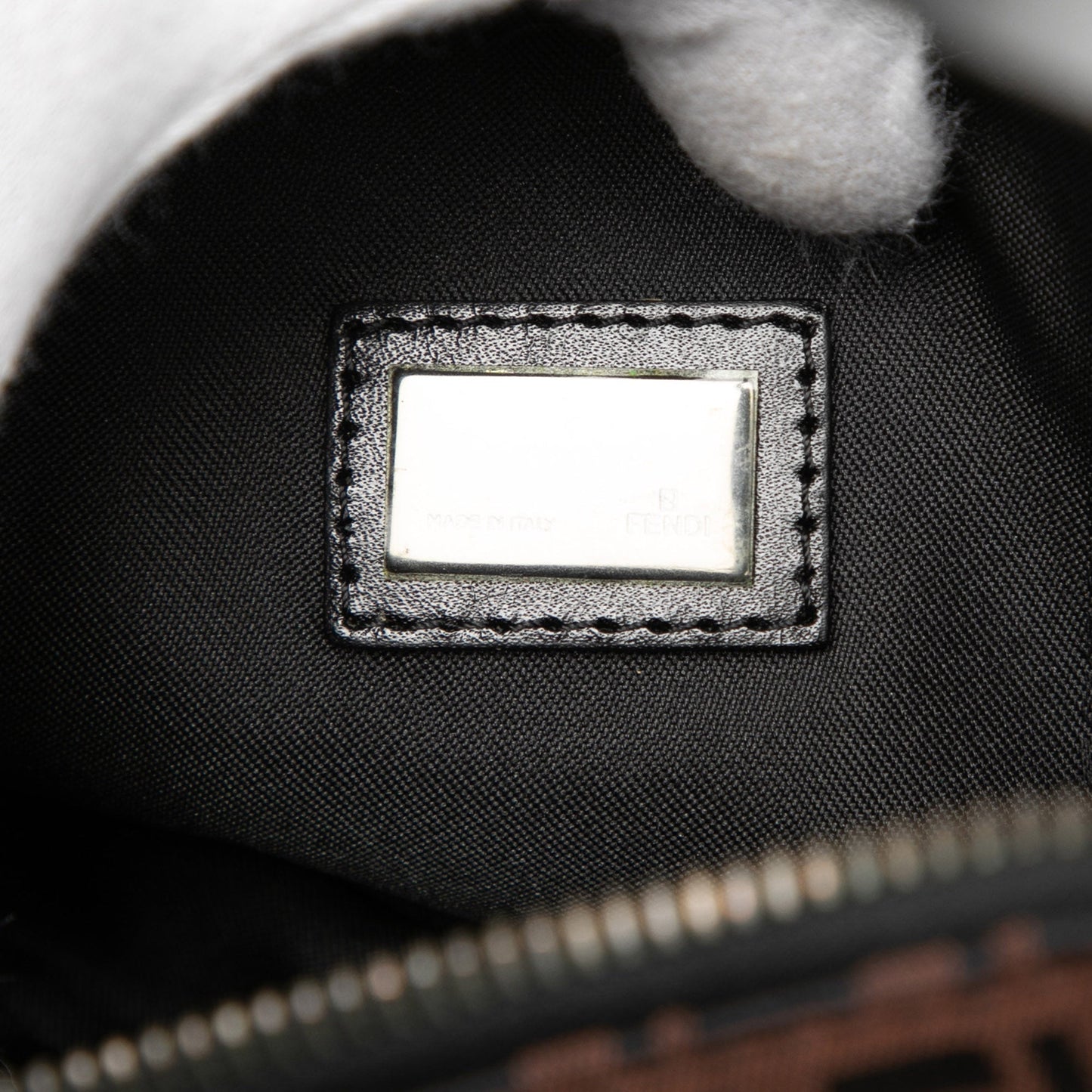 Fendi Mini Zucchino Canvas Shoulder Bag