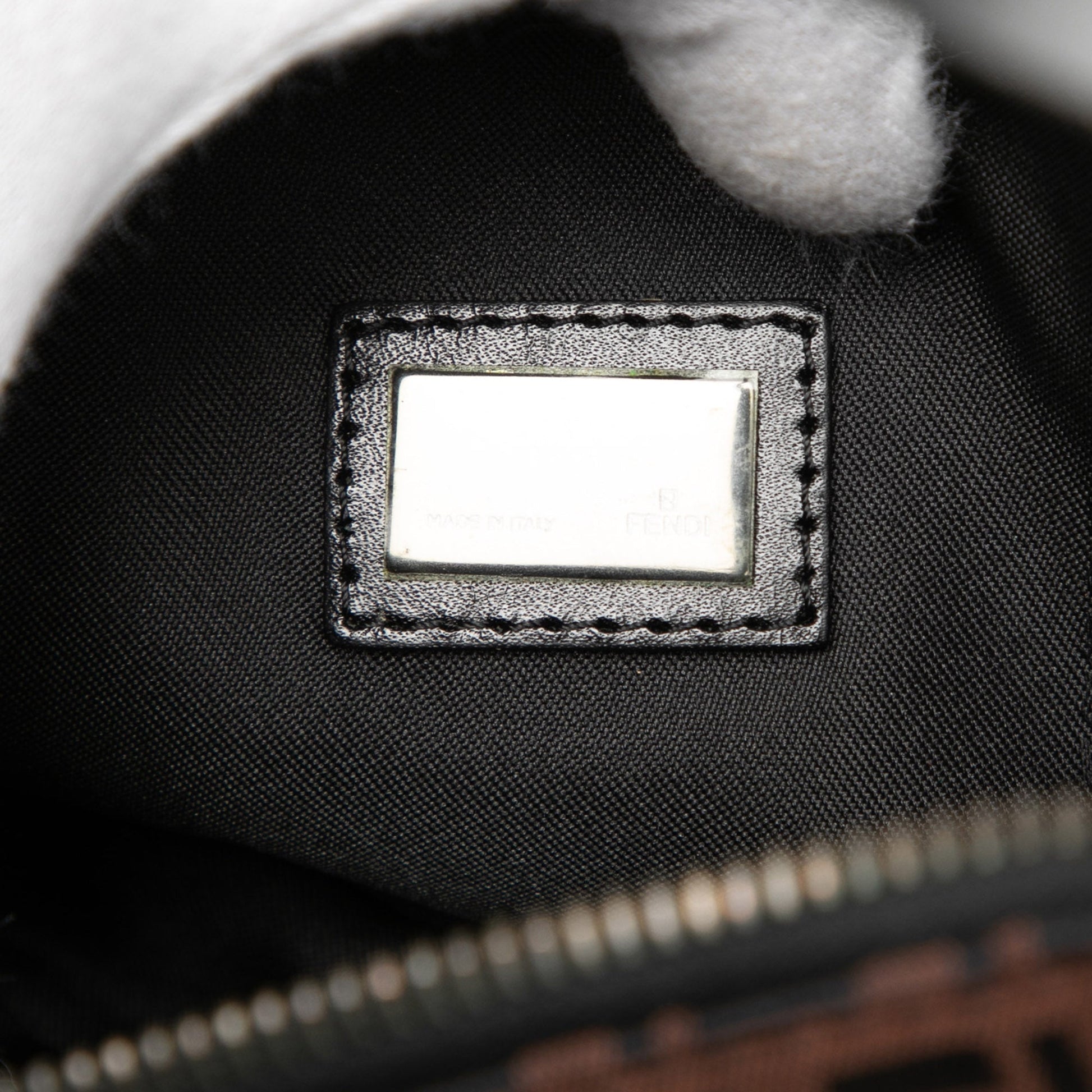 Fendi Mini Zucchino Canvas Shoulder Bag