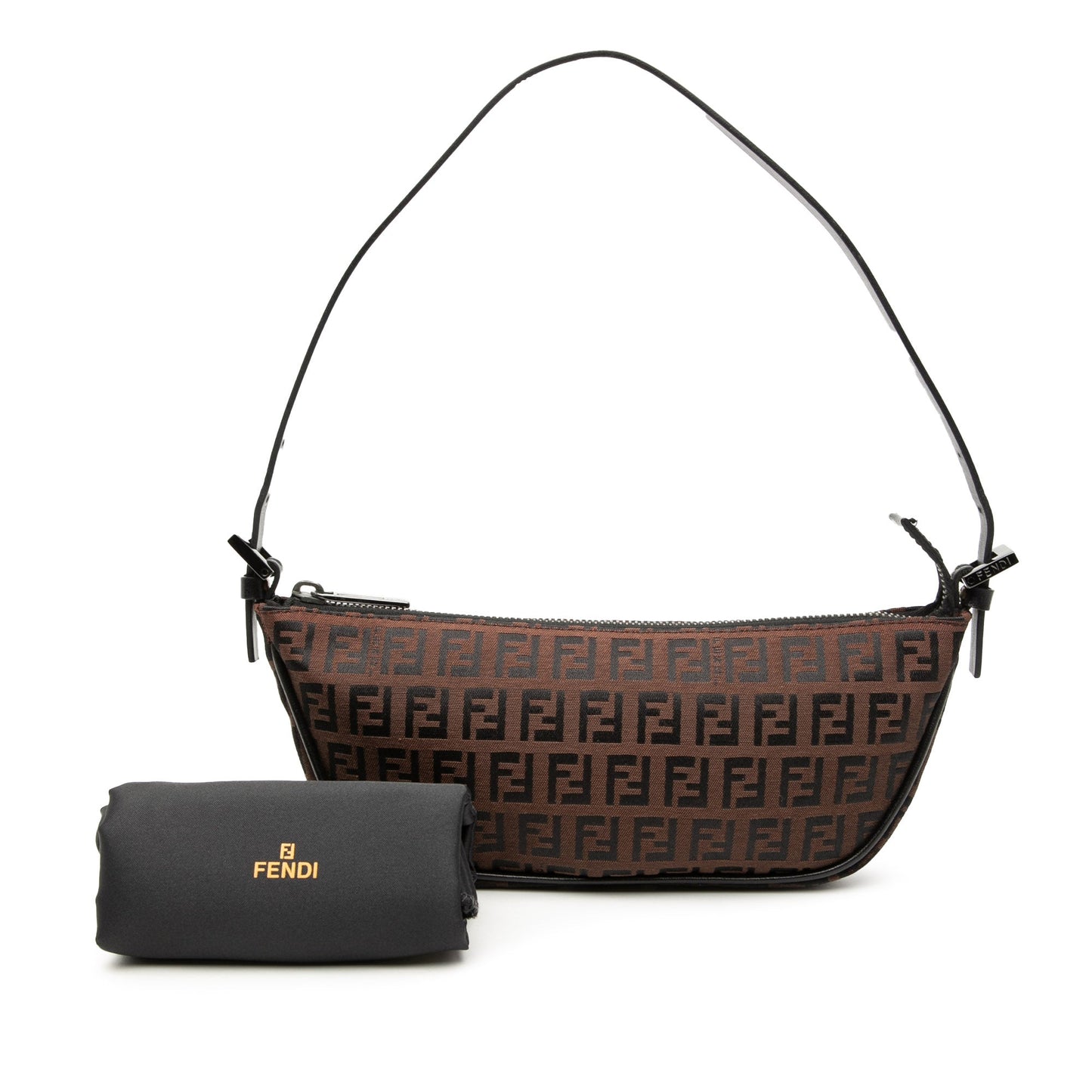 Fendi Mini Zucchino Canvas Shoulder Bag