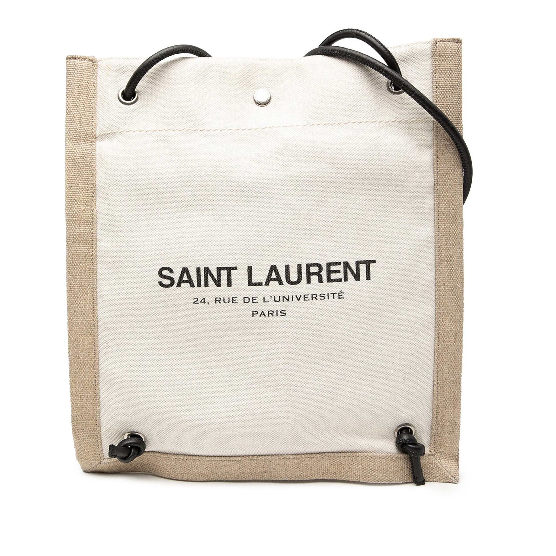 Saint Laurent Canvas Universite Flat Convertible Crossbody