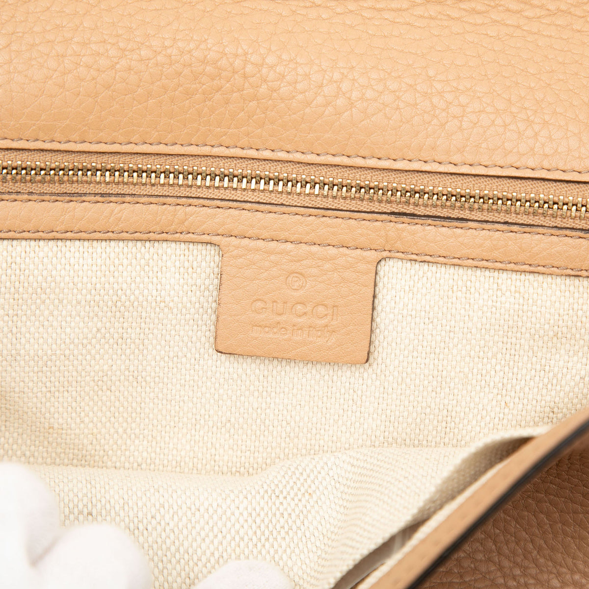 Gucci Calfskin Soho Disco Clutch — Brown