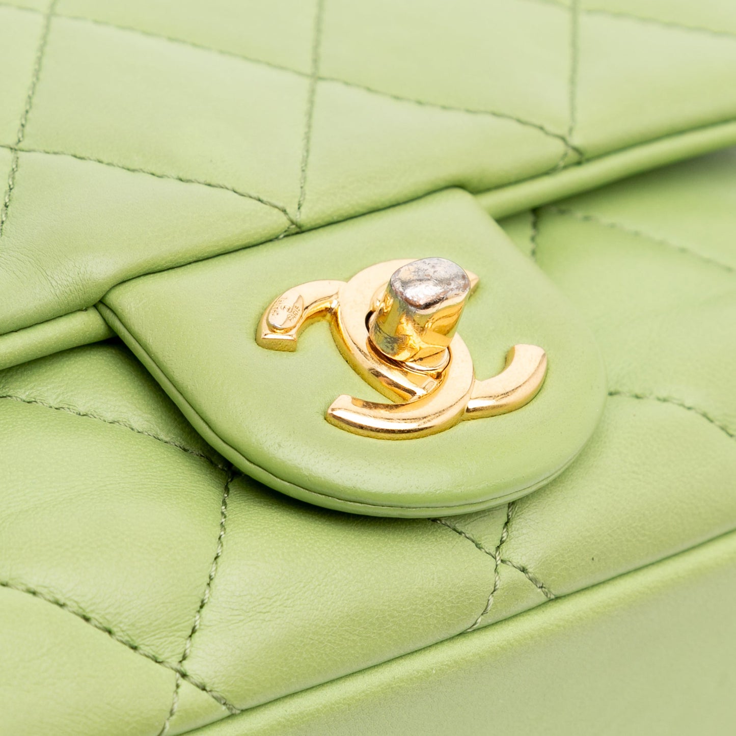 Chanel Quilted Lambskin Double CC Chain Around Flap