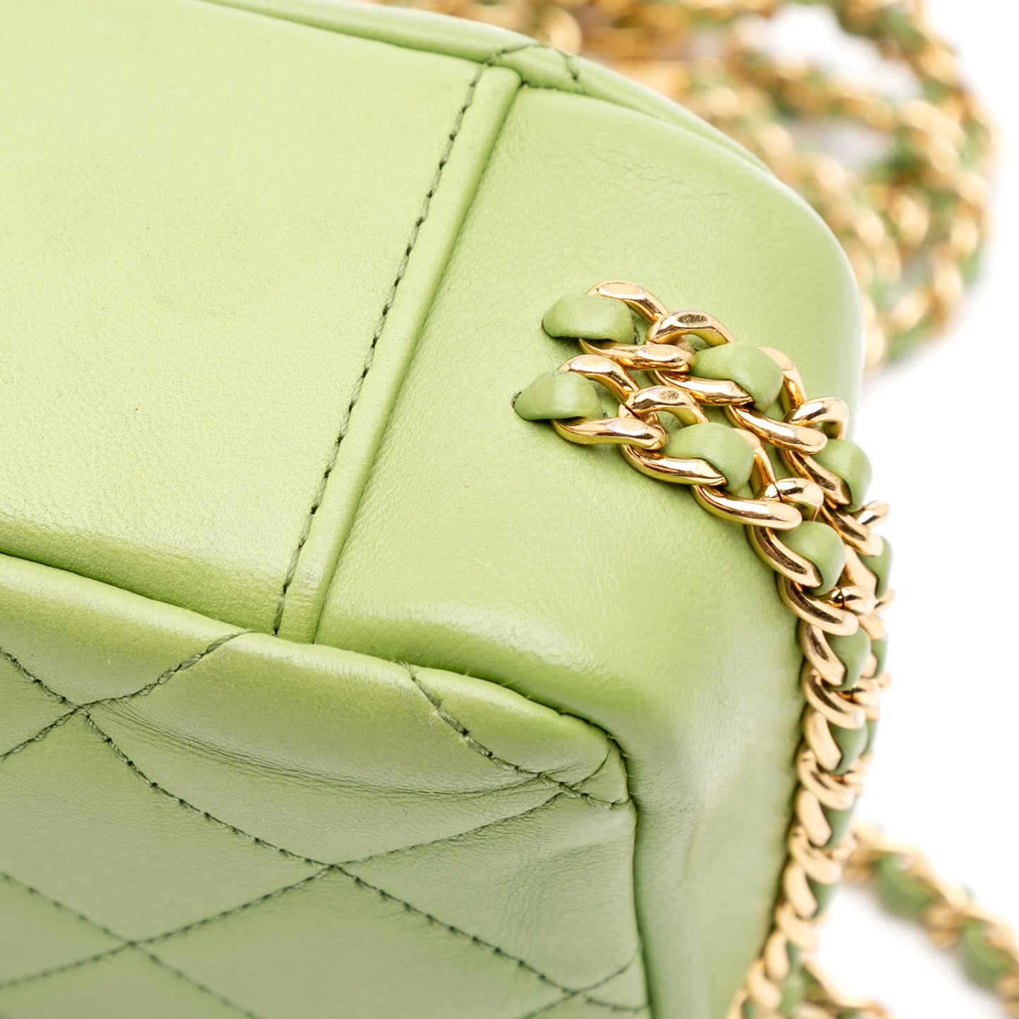 Chanel Quilted Lambskin Double CC Chain Around Flap
