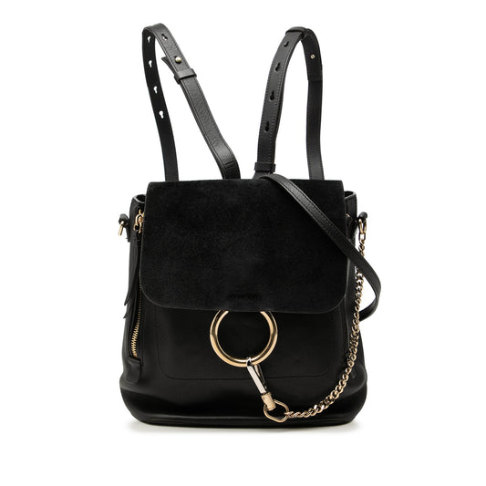Chloé Medium Calfskin and Suede Faye Backpack