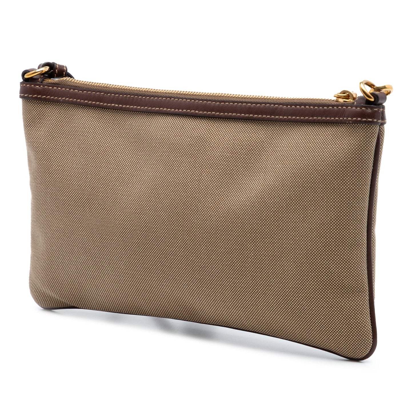 Prada Canvas Canapa Logo Bow Shoulder Bag