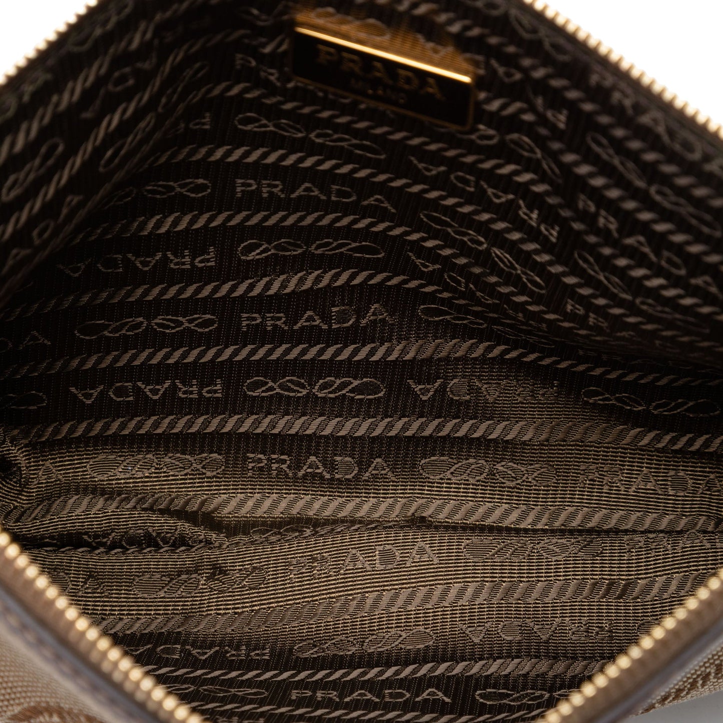 Prada Canvas Canapa Logo Bow Shoulder Bag