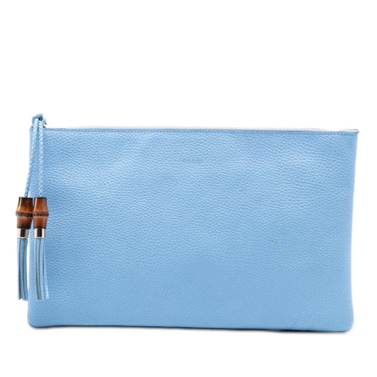 Gucci Calfskin Bamboo Tassel Clutch