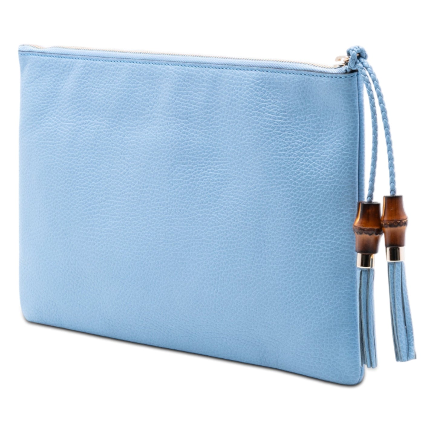 Gucci Calfskin Bamboo Tassel Clutch