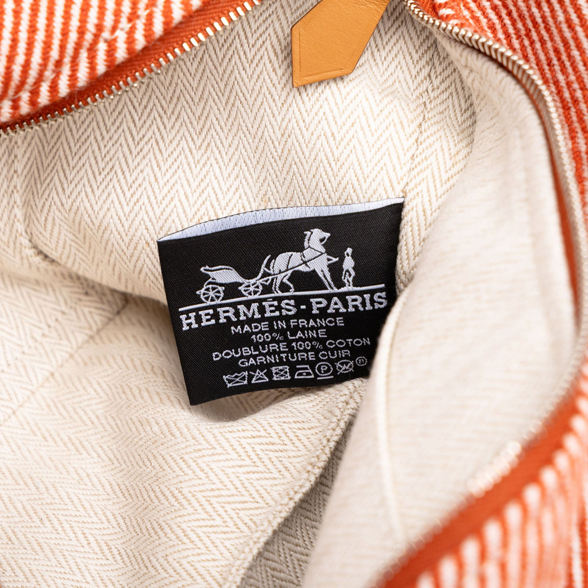Hermès Small Wool Bride A Brac H Natte Case — Red